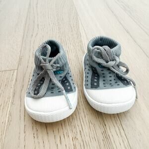 Native‎ Baby Sneakers Size B1 Grey White Jefferson Knit Lightweight Casual